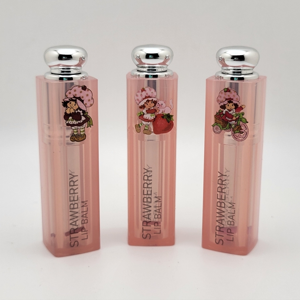 STRAWBERRY SHORTCAKE 3-Pack Lip Balm Bundle NEW